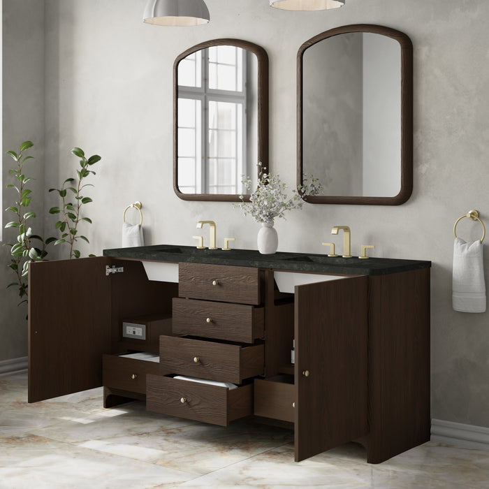 James Martin Gracyn 72" Double Bathroom Vanity, Sable