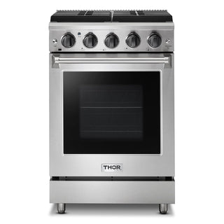 THOR 24" Freestanding Gas Range in Stainless Steel, LRG2401U