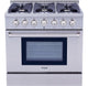 THOR 36″ Pro-style 6 Stainless Steel Burner Gas Range, HRG3618U