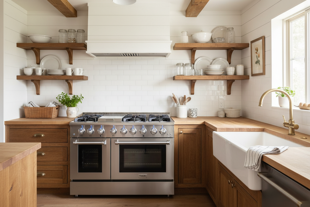 THOR 48″- 6 Burner Stainless Steel Professional Gas Range, HRG4808U