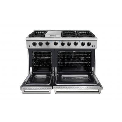 Thor 48" Professional Gas Range in Stainless Steel, LRG4807U - Farmhouse Kitchen and Bath