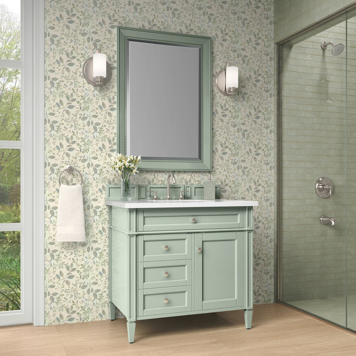 James Martin Brittany 36" Single Bathroom Vanity, Sage Green