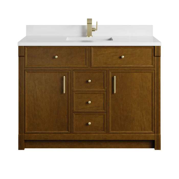 James Martin Bellshire 48" Single Bathroom Vanity, Honey Oak