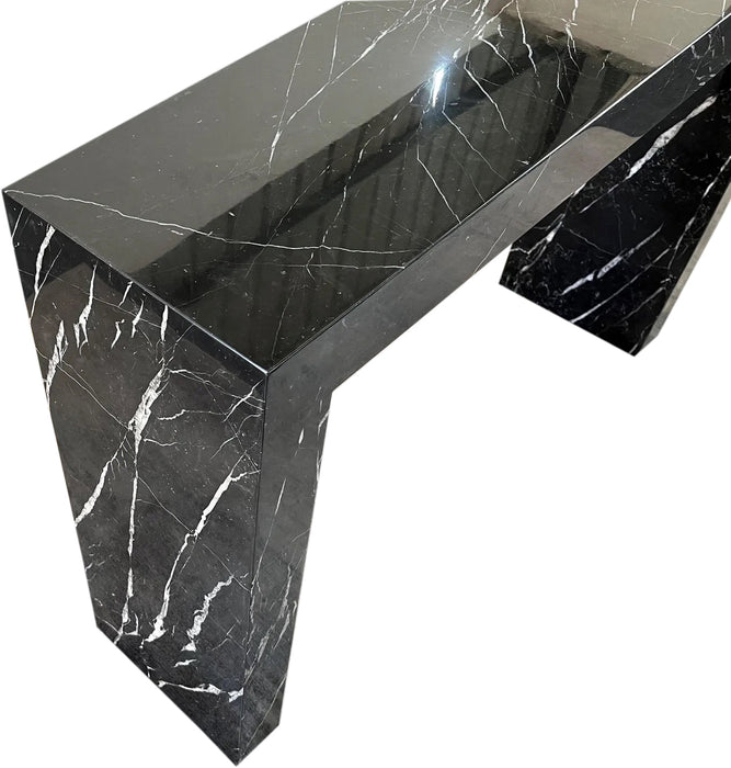 Black Marble Rectangular Console - Polished 40 Wide 12 Deep 30
