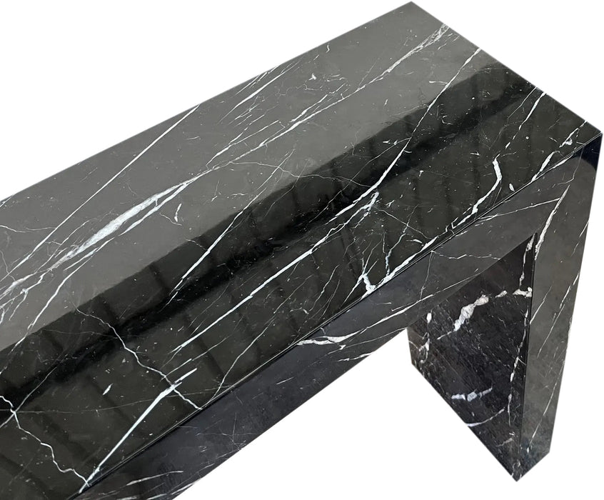 Black Marble Rectangular Console - Polished 40 Wide 12 Deep 30