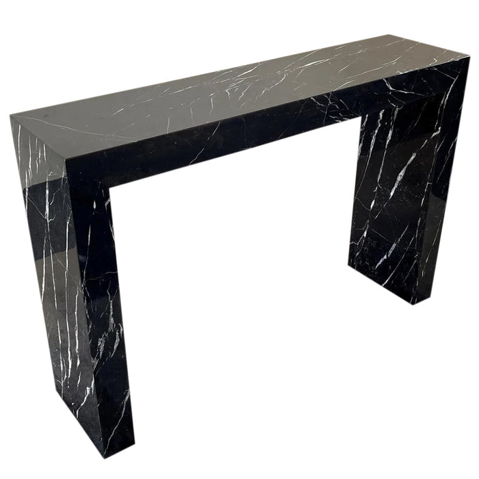 Black Marble Rectangular Console - Polished 40 Wide 12 Deep 30