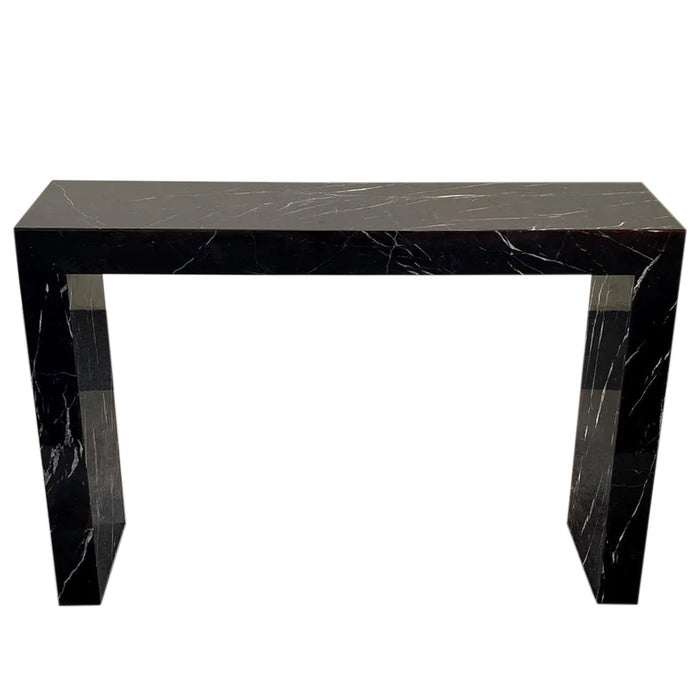 Black Marble Rectangular Console - Polished 40 Wide 12 Deep 30