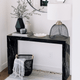 Toros Black Marble Rectangular Console Polished (W)12" (L)40" (H)30"