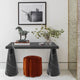 Black Marble Designer Console Table - Polished Cone Shape Legs