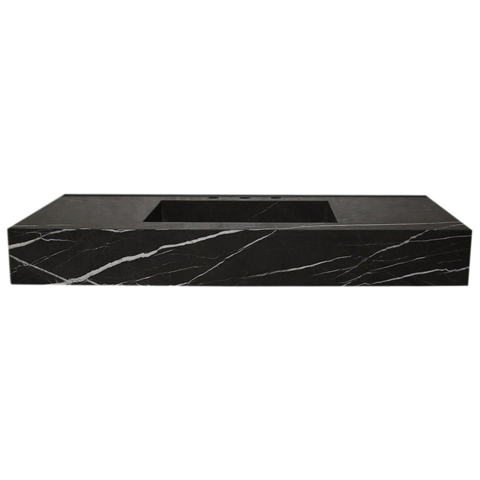 Toros Black Marble Rectangular Wall-mount Bathroom Sink NTRVS172