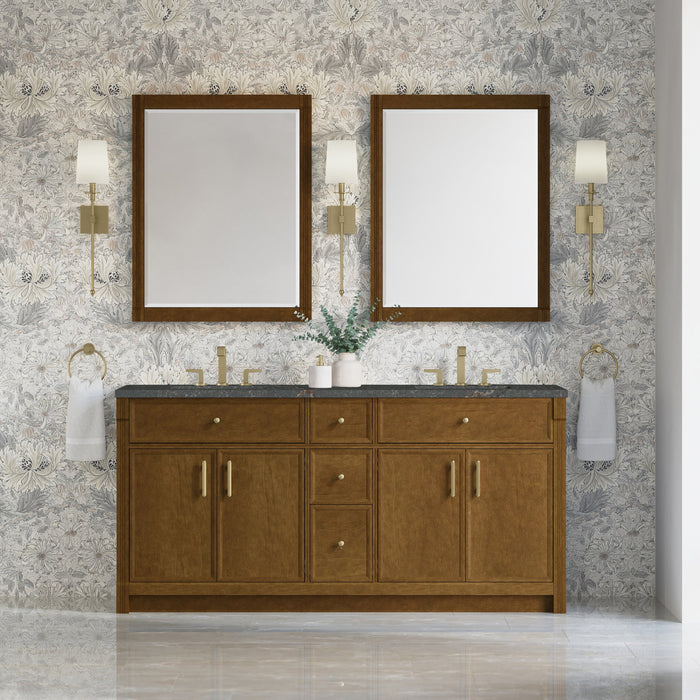 James Martin Bellshire 72" Double Bathroom Vanity, Honey Oak
