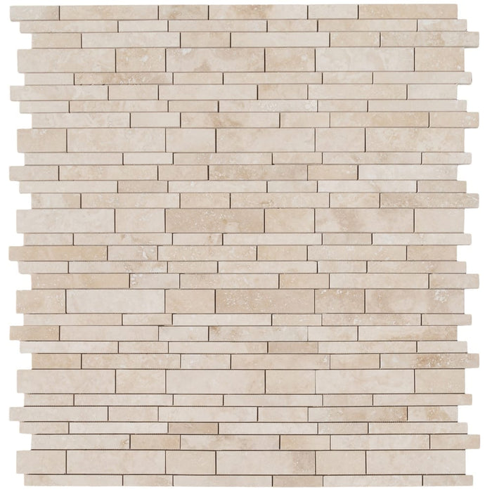 Classic Beige Travertine Slides Honed Mosaic Floor and Wall Tile - Livfloors Collection