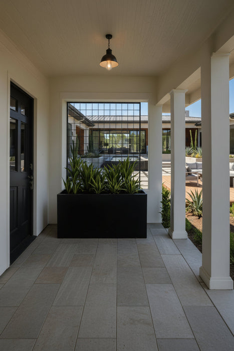 Steel Edge Planter with Trellis