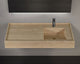 Travertine Beige Rectangular Wall Mount Bathroom Sink 54x20x6