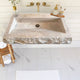 Travertine Light Rustic Rectangular Wall-mount Bathroom Sink