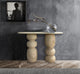 Light Travertine Designer Console Table - Filled and Honed 12x49