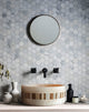 Troia Light Travertine Natural Stone Cylinder Sink Honed and Filled/Matte (D)16" (H)6"