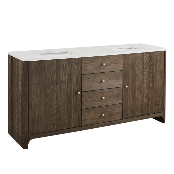 James Martin Gracyn 72" Double Bathroom Vanity, Sable