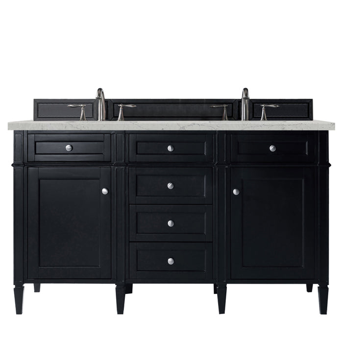 James Martin Brittany 60" Double Bathroom Vanity, Black Onyx