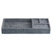 Tundra Gray Marble Rectangular Wall-mount Sink (W)16" (L)40" (H)5" front view