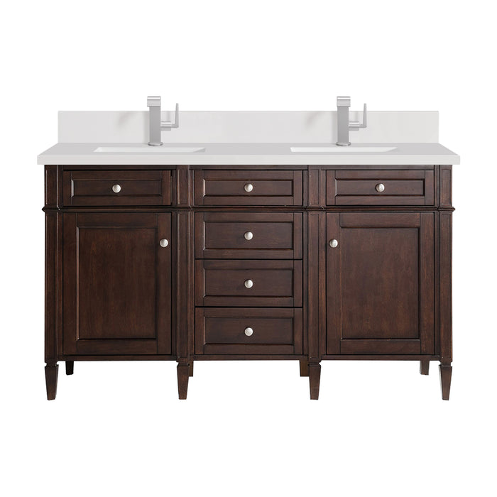 James Martin Brittany 60" Double Bathroom Vanity, Burnished Mahogany
