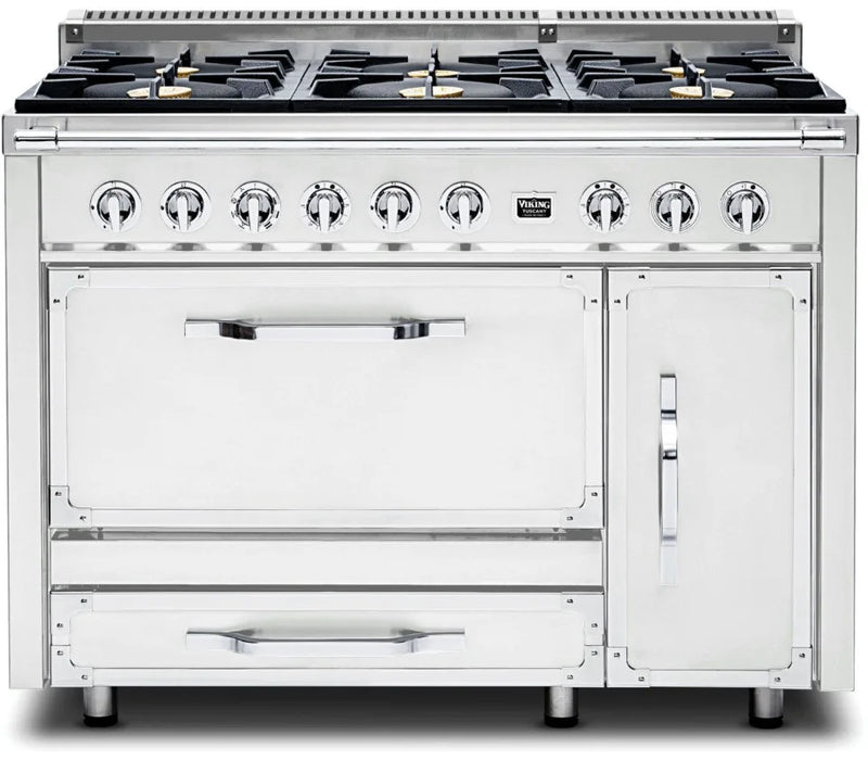 VIKING Tuscany Series 48" Dual Fuel Range, Frost White TVDR4816BFW