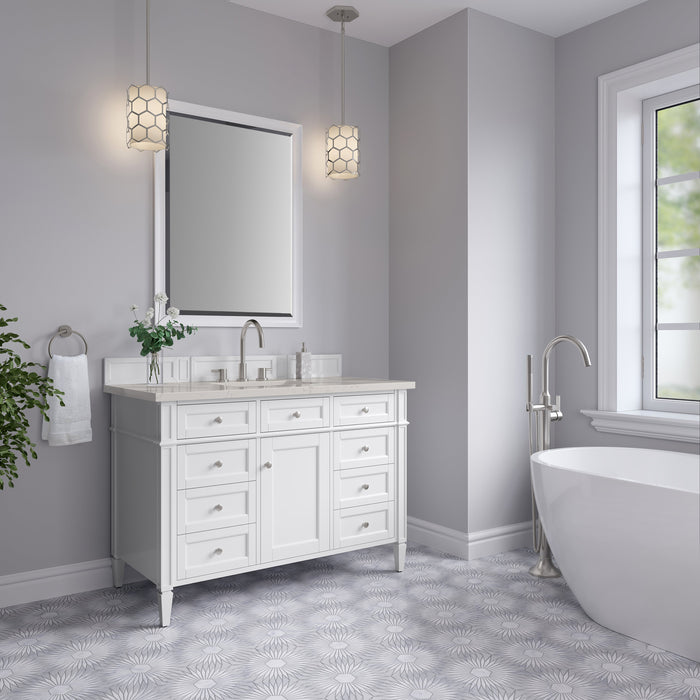 James Martin Brittany 48" Single Bathroom Vanity, Bright White