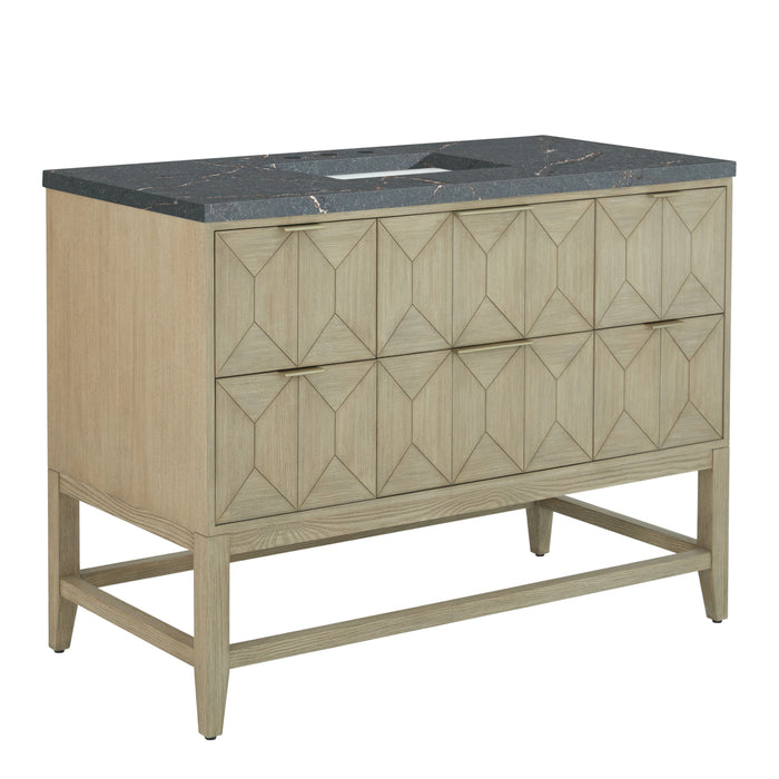 James Martin Emmeline 48" Single Bathroom Vanity, Pebble Oak