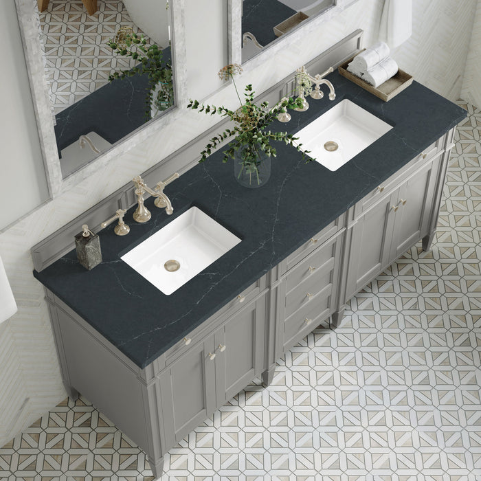 James Martin Brittany 72" Double Bathroom Vanity, Urban Gray