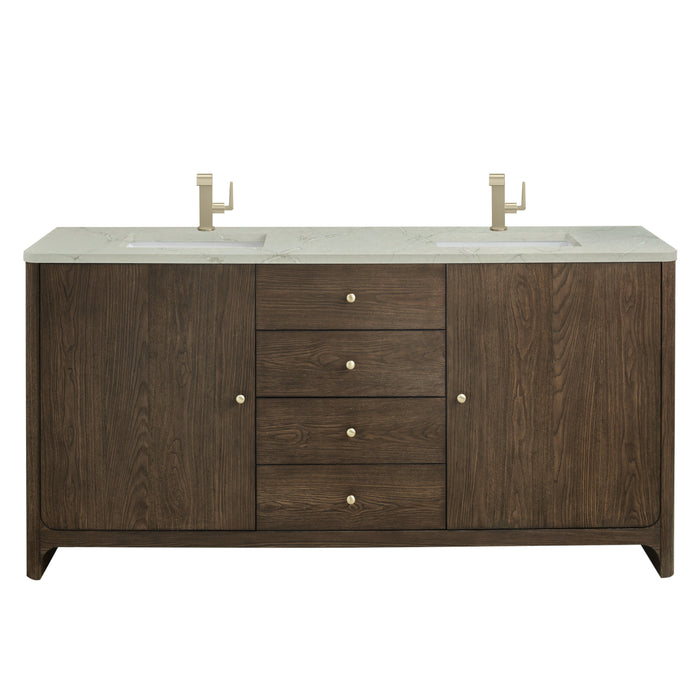 James Martin Gracyn 72" Double Bathroom Vanity, Sable