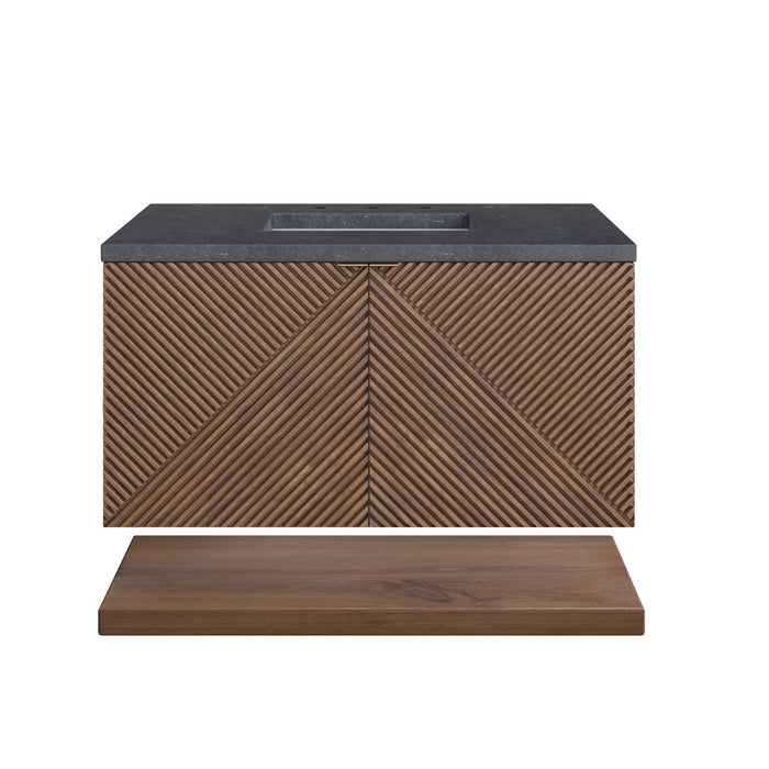 James Martin Marcello 36" Floating Single Bathroom Vanity, Chestnut