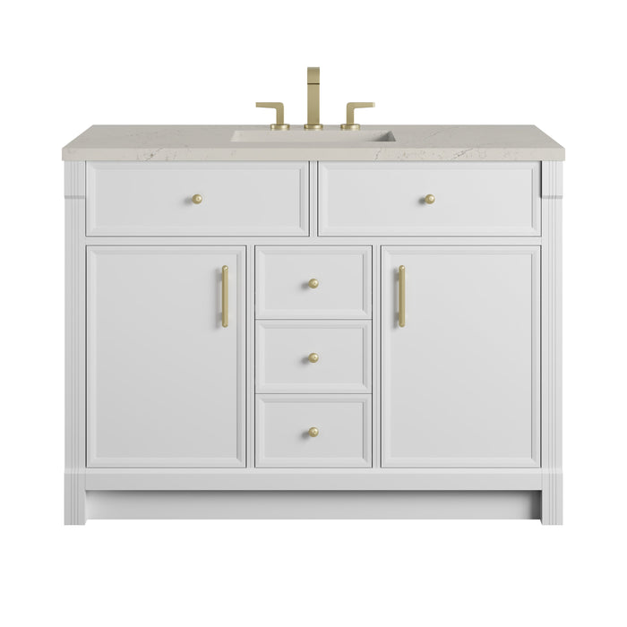 James Martin Bellshire 48" Single Bathroom Vanity, Bright White