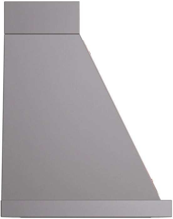 ILVE Nostalgie 30" Wall Mount Matte Graphite, Copper Trim Range Hood UANB30MGP