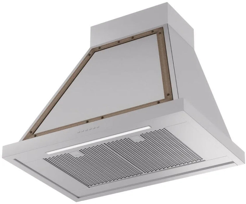 ILVE Nostalgie 30" Wall Mount Stainless Steel, Bronze Trim Range Hood UANB30SSB