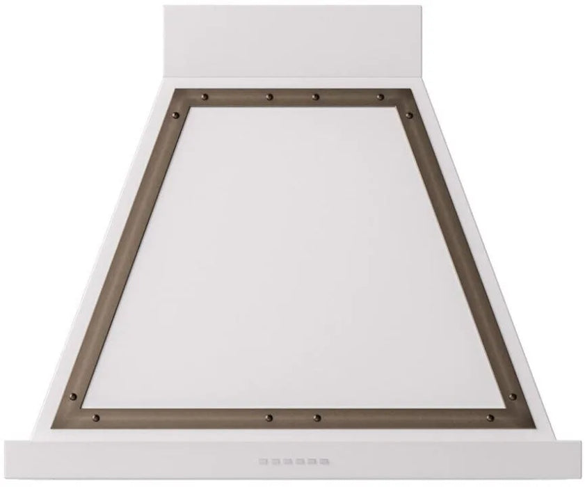 ILVE Nostalgie 30" Wall Mount White, Bronze Trim Range Hood UANB30WHB