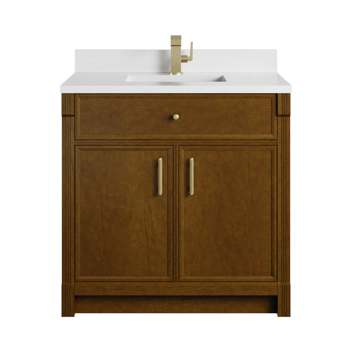 James Martin Bellshire 36" Single Bathroom Vanity, Honey Oak