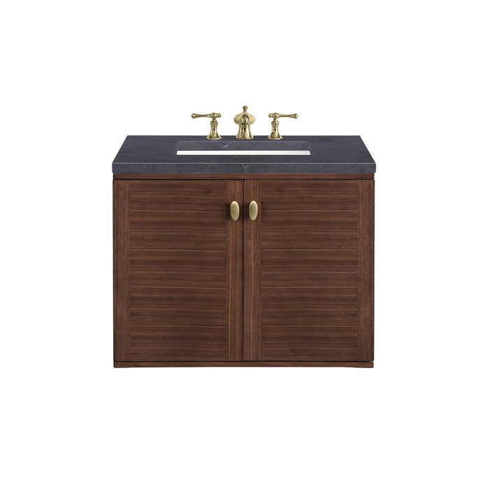 James Martin Amberly 30" Dual Mount Single Bathroom Vanity, Mid-Century Walnut