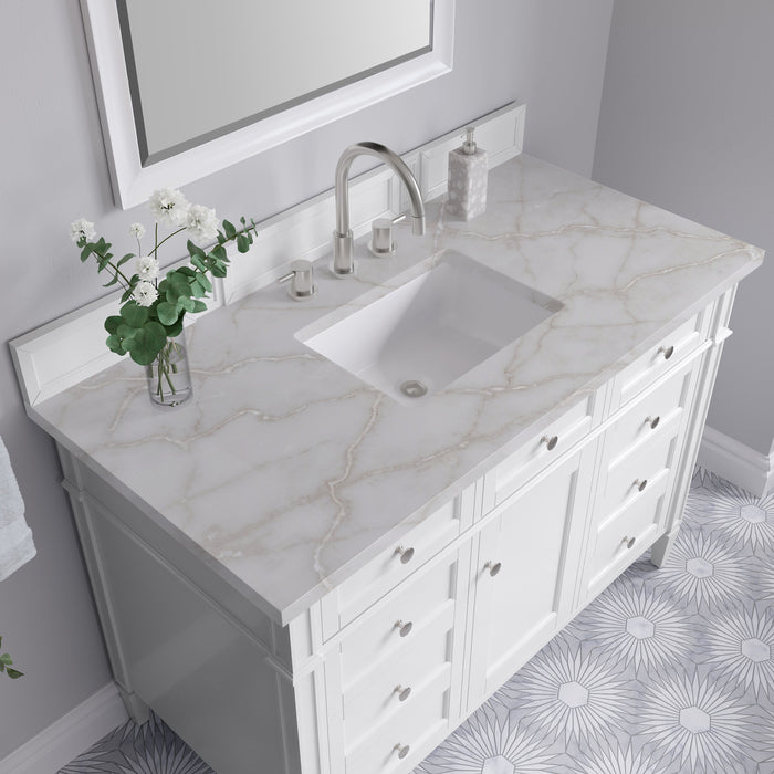 James Martin Brittany 48" Single Bathroom Vanity, Bright White
