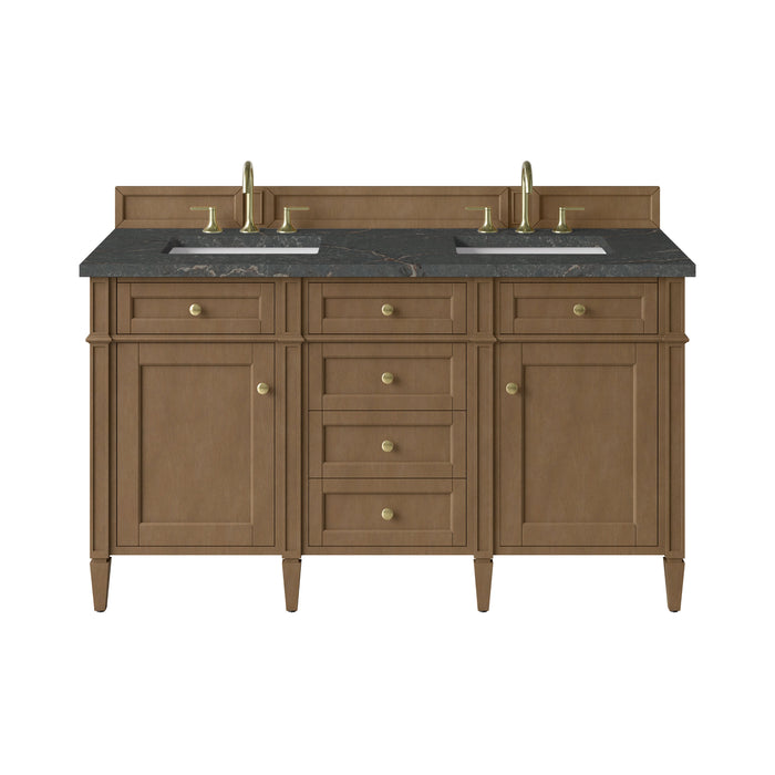 James Martin Brittany 60" Double Bathroom Vanity, Pecan