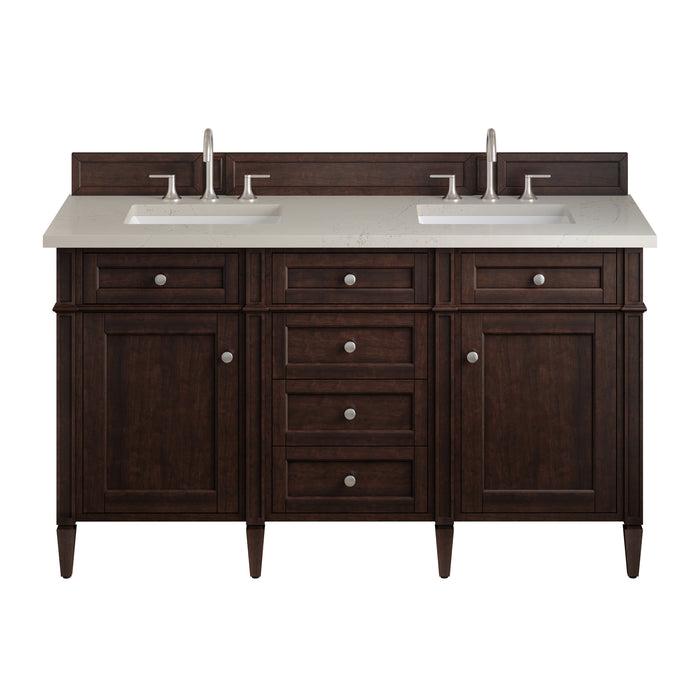 James Martin Brittany 60" Double Bathroom Vanity, Burnished Mahogany