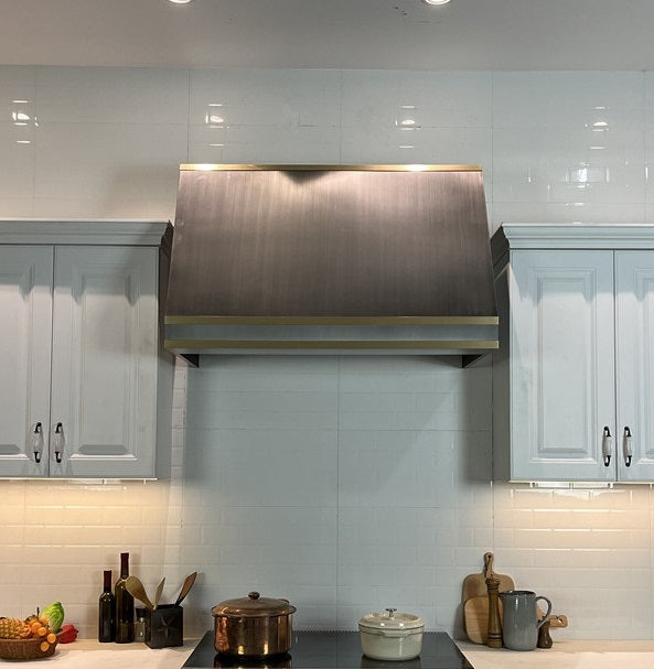 Sloped Handcrafted Custom Stainless Steel Range Hoods