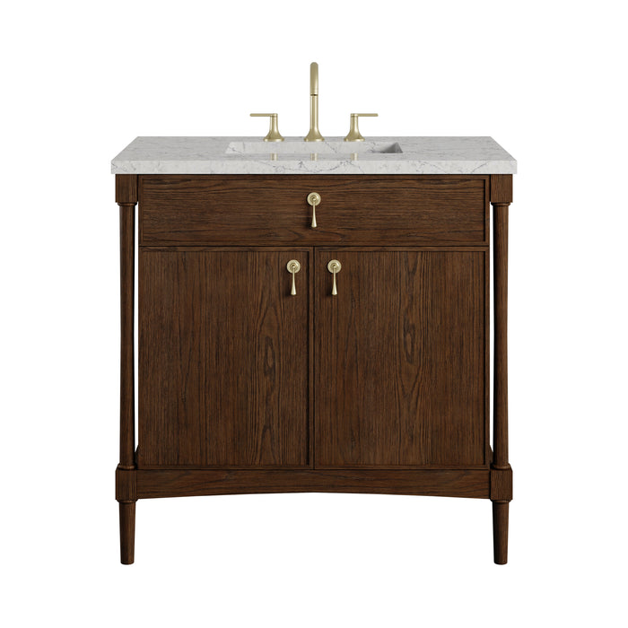 James Martin Kinnsden 36" Single Bathroom Vanity, Sable Oak