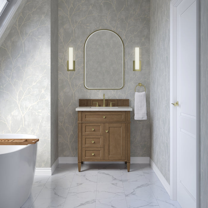 James Martin Brittany 30" Single Bathroom Vanity, Pecan