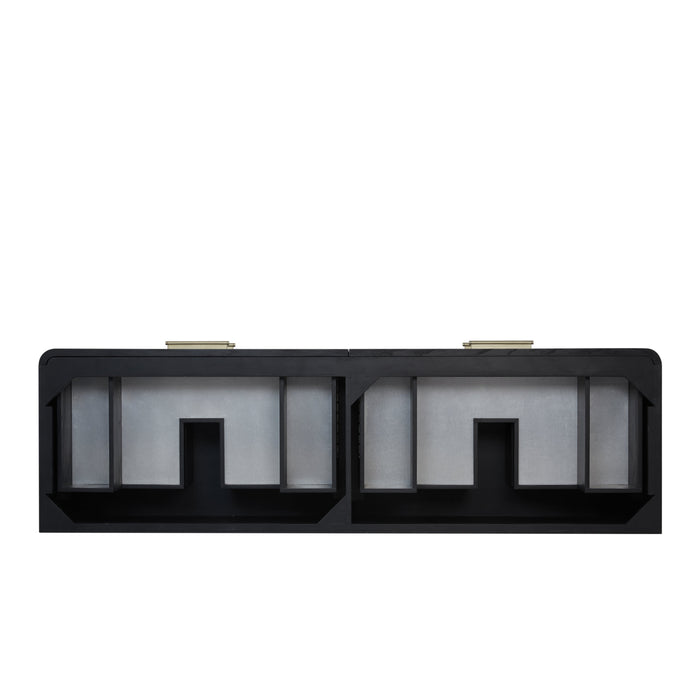 James Martin Lucian 72" Double Bathroom Vanity, Carbon Oak