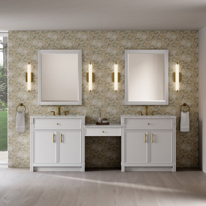 James Martin Bellshire 96" Double Bathroom Vanity, Bright White