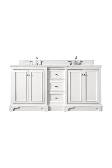 James Martin De Soto 72" Double Bathroom Vanity, Bright White