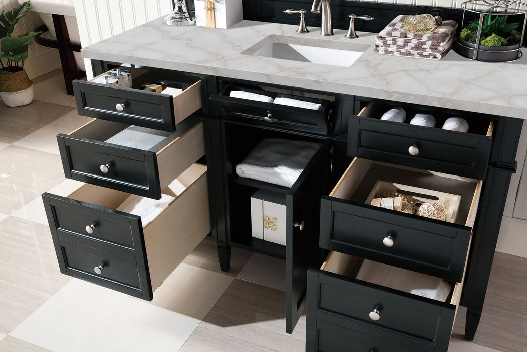 James Martin Brittany 60" Single Bathroom Vanity, Black Onyx