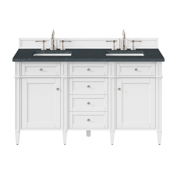 James Martin Brittany 60" Double Bathroom Vanity, Bright White