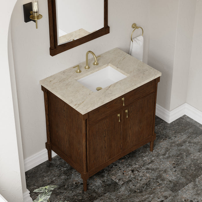 James Martin Kinnsden 36" Single Bathroom Vanity, Sable Oak