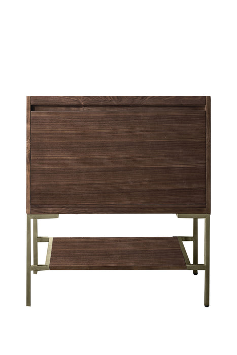 James Martin Mantova 31.5" Single Bathroom Vanity, Mid-Century Walnut